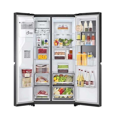 REFRIGERADORA LG LS66SXNC DOOR-DOOR 612LT CROMA