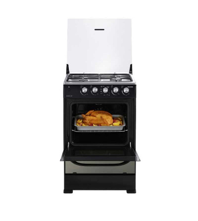 COCINA ECOLINE MARIELA 24" 4Q C/T NEGRO 