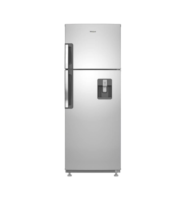 REFRIGERADORA WHIRLPOOL WRW32CKTWW TOP MOUNT C/DISPENSADOR 303LT CROMA