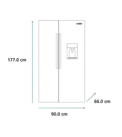 REFRIGERADORA  MABE MSE521QMLSS0 SIDE 565LT CROMA 