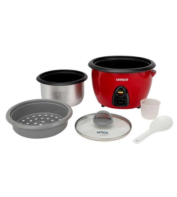 OLLA ARROCERA CON VAPORERA UMCO 0648 1.8L ROJA