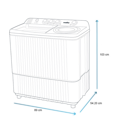 LAVADORA MABE LMDX8124HBAB0 DOBLE TINA 18KG BLANCO 