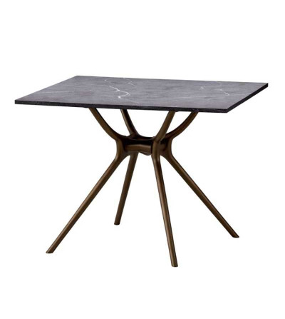 MESA PICA ART RIO PLÁSTICO 80×80 CM CUADRADA GRIS