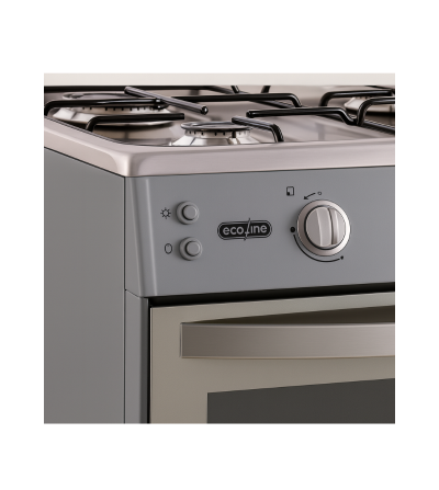 COCINA ECOLINE ERIKA 4Q C/T CROMA INOX 