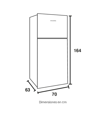REFRIGERADORA CHALLENGER CR430 PANEL DIGITAL 360LT NEGRO
