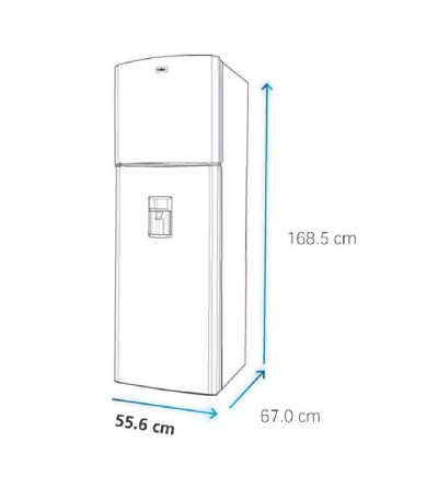 REFRIGERADORA MABE RMA264PYEG 246LT NEGRO