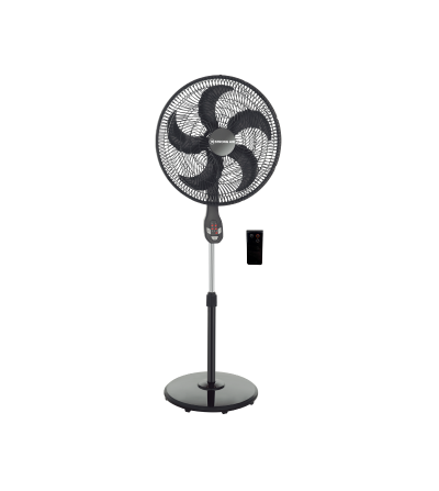 VENTILADOR STRONG AIR / ELECTROHOME FS45-20UR PEDESTAL/CONTROL NEGRO 18"