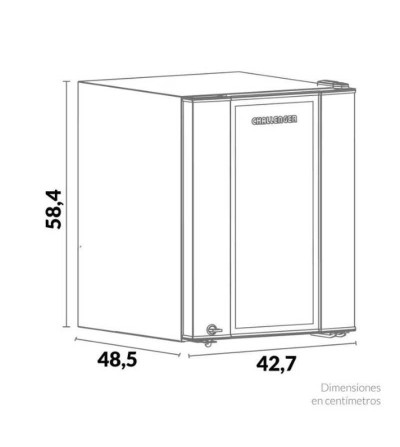 MINIBAR CHALLENGER CR089 PUERTA VIDRIO 49L NEGRO