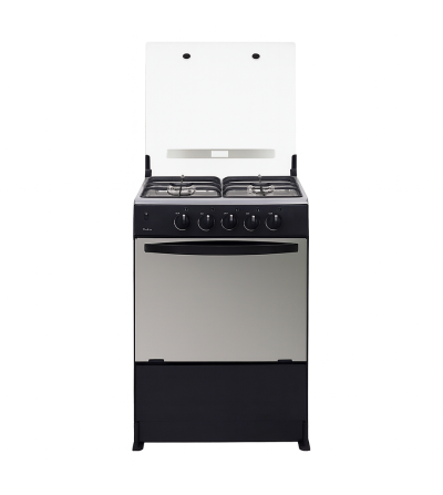COCINA ECOLINE LUNA CON TAPA 4Q 24" NEGRA 