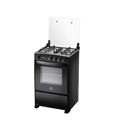 COCINA INDURAMA MERIDA BLACK 4Q QUARZO 24" NEGRO