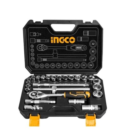 JUEGO DE DADOS INGCO HKTS12251 25PZ 1/2"