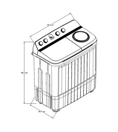 LAVADORA ACROS ALD1545JE DOBLE TINA 15KG BLANCO