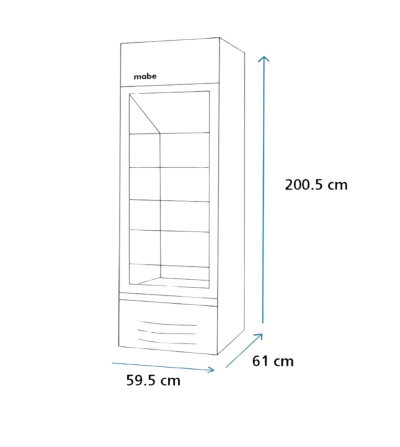 VITRINA FRIGORIFICA MABE ALASKAVIT316CEG 316LT BLANCO 