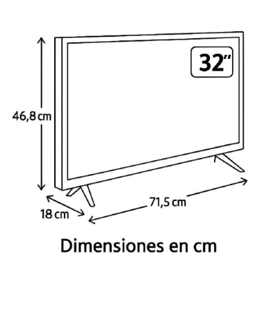 TELEVISOR RCA 32HDRC 32" GOOGLE TV 
