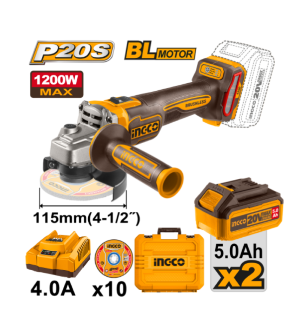 COMBO INGCO AMOLADORA ANGULAR 4 1/2"