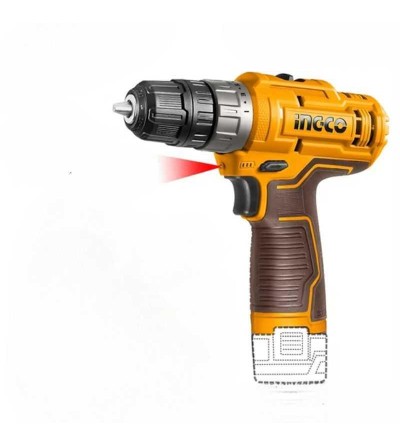 TALADRO INGCO CIDLI12202 INALAMBRICO 3/8" 12V 