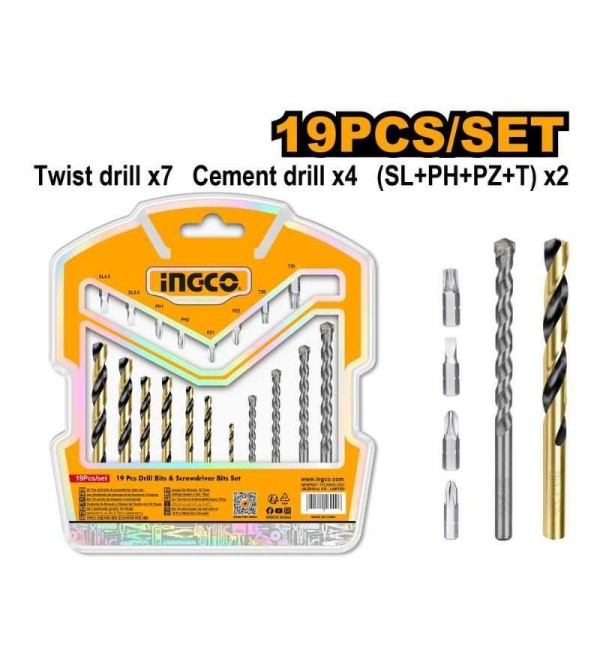 JUEGO BROCA INGCO UAKSDB1901 19PCS