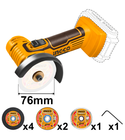 AMOLADORA INGCO CAGLI7601K 3" 20V
