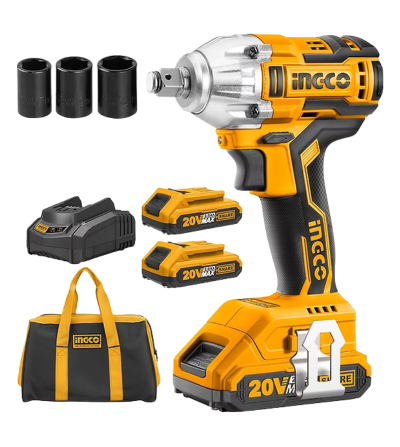 TALADRO INGCO IMPACTO 1/2" 20V + LLAVE INGCO IMPACTO 1/2 20V UCKLI20275