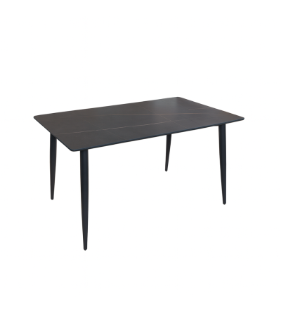 MESA RENOVA 814B PIEDRA SINTERIZADA 140*80*75CM NEGRO