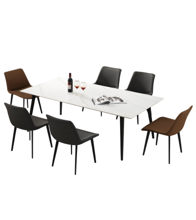 MESA RENOVA 814W PIEDRA SINTERIZADA 140*80*75CM BLANCO 