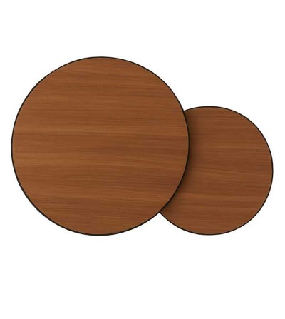 MESA CENTRO RENOVA CT03-1 80*45+60*40 NOGAL/NEGRO