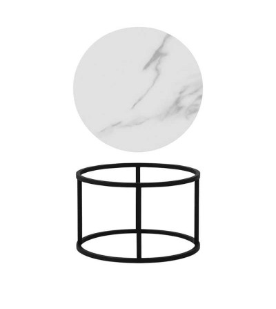 MESA CENTRO RENOVA CT03S-4 60*40 BLANCO/NEGRO