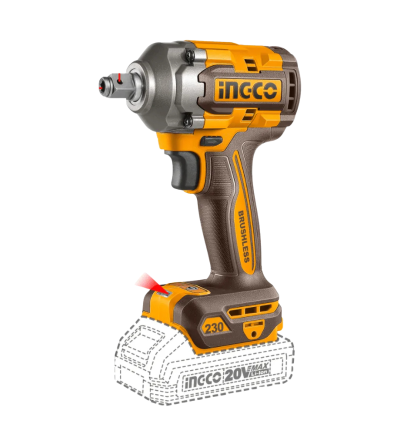 LLAVE IMPACTO INGCO UCIWLI20236 INALAMBRICA 1/2" 20V