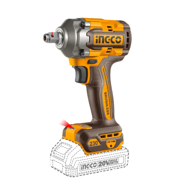 LLAVE IMPACTO INGCO UCIWLI20236 INALAMBRICA 1/2" 20V