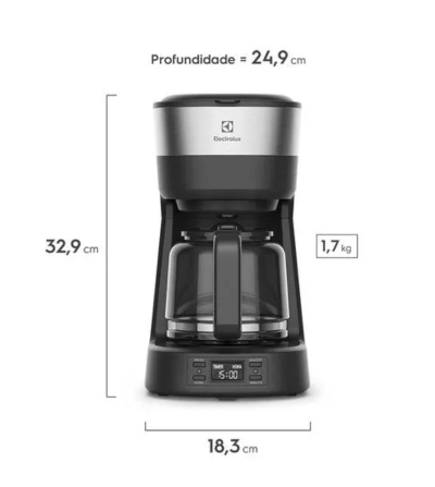 CAFETERA ELECTROLUX ECM25 800W 12 TAZAS NEGRO