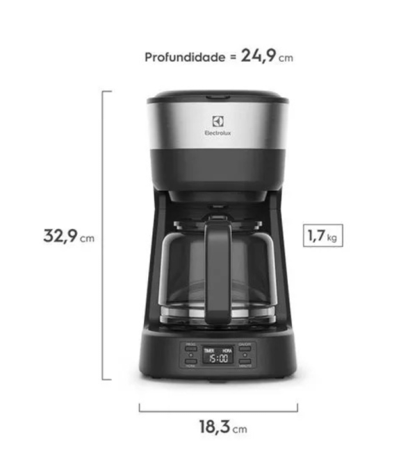 CAFETERA ELECTROLUX ECM25 800W 12 TAZAS NEGRO