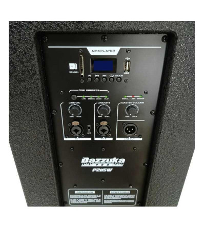 PARLANTE BAZZUKA P2115W PROFESIONAL AMPLIFICADO 15" NEGRO