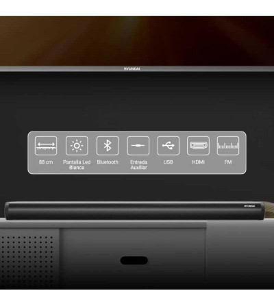 TELEVISOR HYUNDAI HYLED5024G C/BARRA SONIDO 50" GOOGLE TV