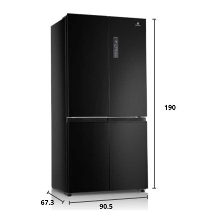 REFRIGERADORA INDURAMA RI-880I SIDE INVERTER DOOR 586LT NEGRA