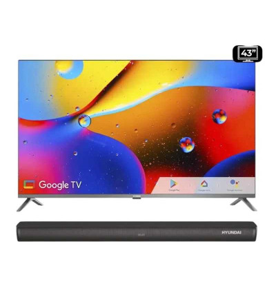 TELEVISOR HYUNDAI HYLED4328G C/BARRA SONIDO 43" GOOGLE TV 