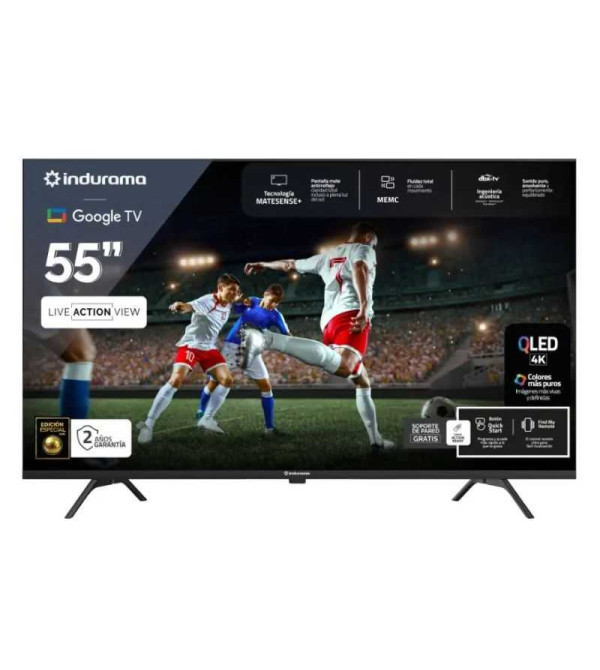TELEVISOR INDURAMA TISG4FQLED 55" GOOGLE TV