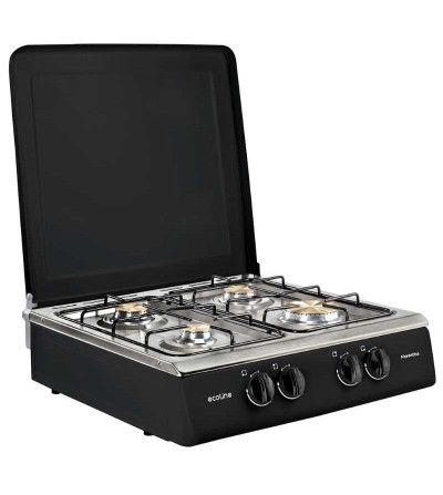 COCINETA ECOLINE FIORENTINA II 4 Q CON TAPA LX EC T/INOX NEGRO