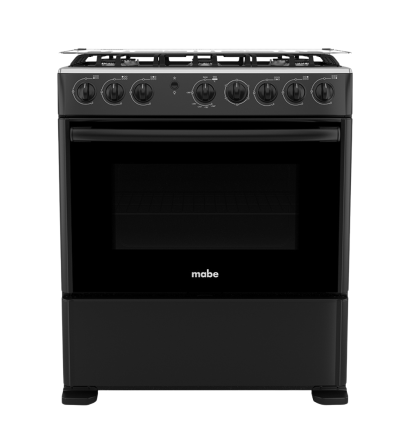 COCINA MABE CMP3020FN0 GAS 76CM 6Q NEGRO 