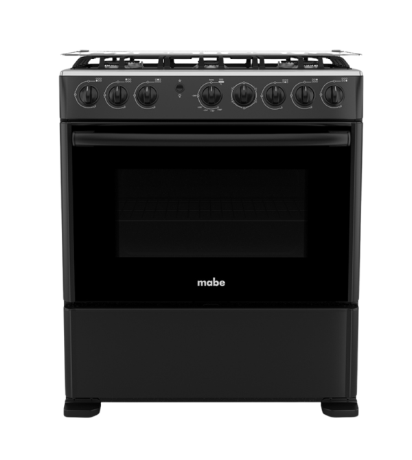 COCINA MABE CMP3020FN0 GAS 76CM 6Q NEGRO 