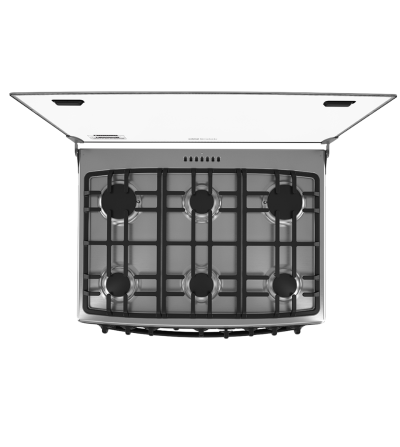 COCINA MABE CMP3020FN0 GAS 76CM 6Q NEGRO 