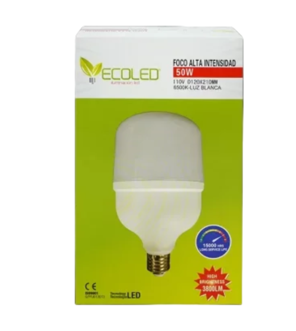 FOCO ECOLED 50W LED 6500K 110V LUZ BLANCA