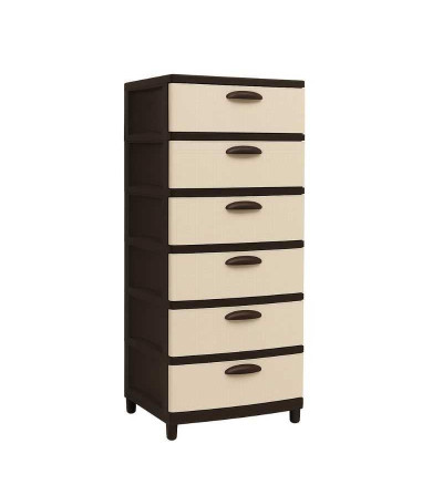 CAJONERA PICA SUPER NOVA 6 PISOS BEIGE-CAFE