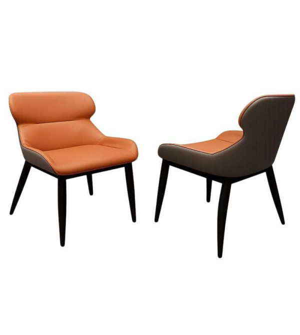 SILLA RENOVA CUERO SINTETICO EH01 48*55*82CM NARANJA 