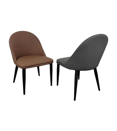 SILLA RENOVA CUERO SINTETICO EH03 54*49*85CM MARRON