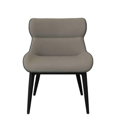 SILLA RENOVA CUERO SINTETICO EH02 48*55*82CM GRIS CLARO 