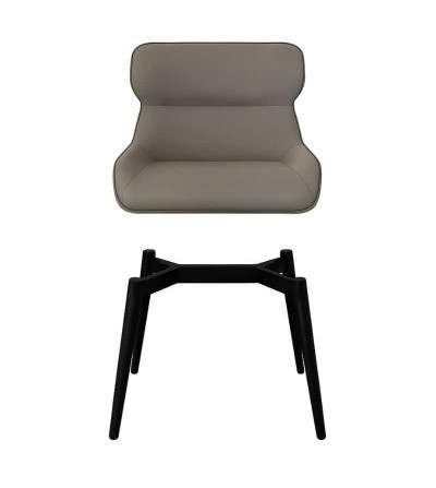 SILLA RENOVA CUERO SINTETICO EH02 48*55*82CM GRIS CLARO 