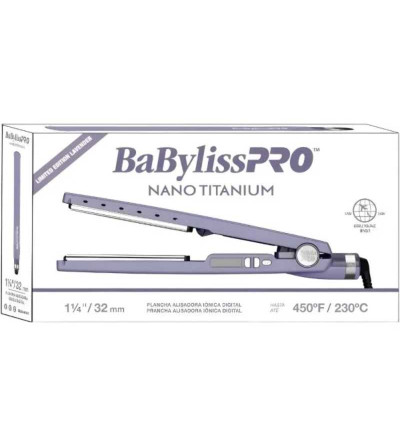 PLANCHA CABELLO BABYLISS BNTLV4091TSR 1 1/4 NANO TITANIUM COLOR LAVANDA 