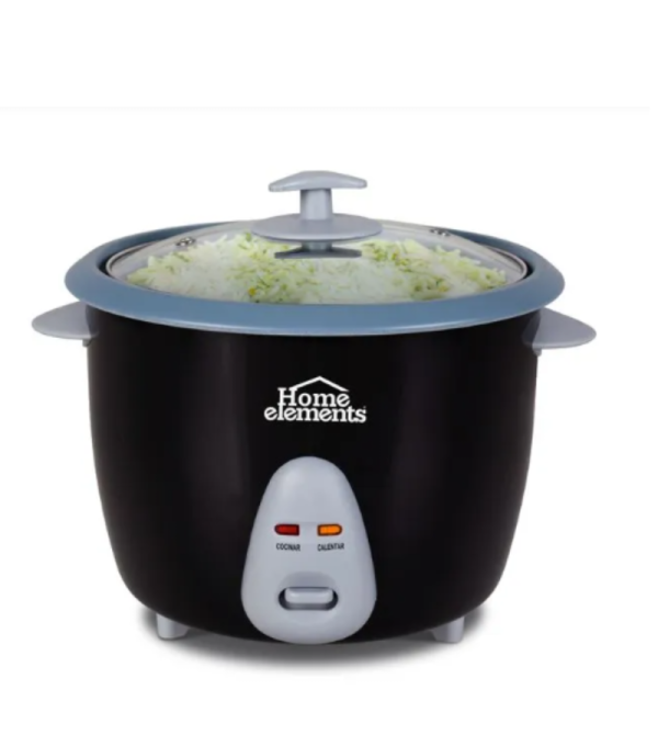OLLA ARROCERA HOME ELEMENTS MULTIFUNCIONAL 0.6LT NEGRO 