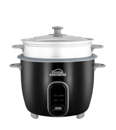OLLA ARROCERA HOME ELEMENTS MULTIFUNCIONAL C/VAPORERA 1.8LT NEGRO