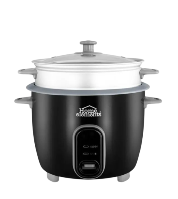 OLLA ARROCERA HOME ELEMENTS MULTIFUNCIONAL C/VAPORERA 1.8LT NEGRO